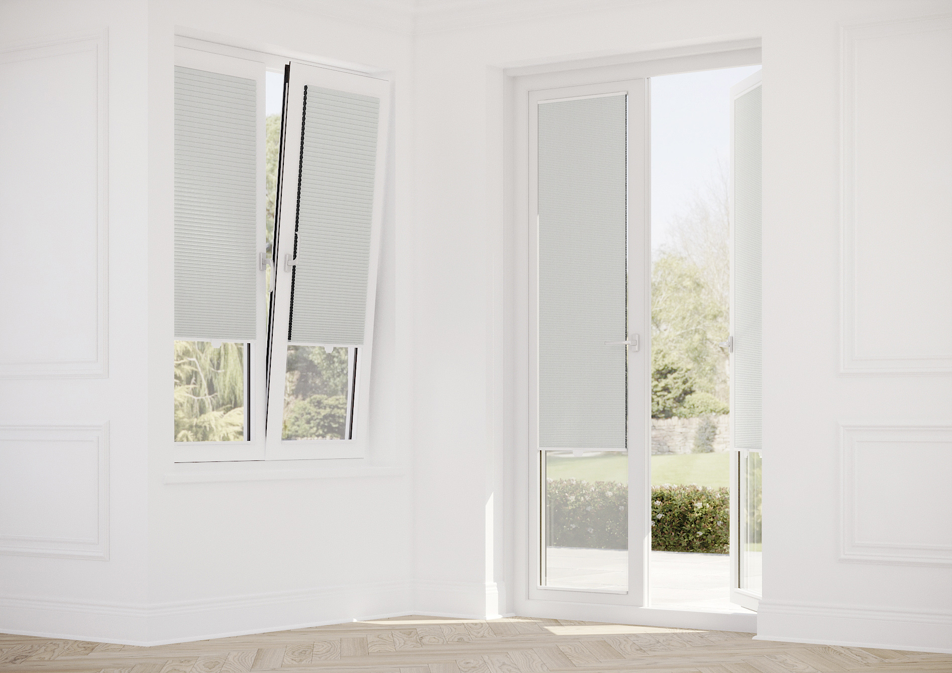 Nocturne (Blackout), Feather Grey - Stick Fit Slim Honeycomb Blind - Image 11